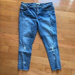 BKE Distressed Blue Women's Skinny Jeans